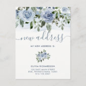 水彩(青)フローラ|引っ越し案内 案内ポストカード (正面)