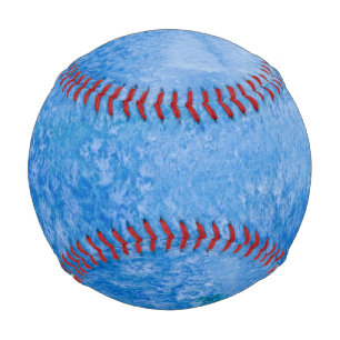 水彩(青)背景 野球ボール