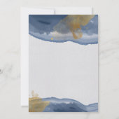 水彩(青) |金ゴールドボーイズ洗礼招待状 招待状 (裏面)