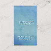 水彩(青)|金ゴールド人間デザイン体グラフ 名刺 (裏面)