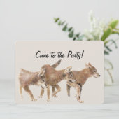 水彩 馬 誕生日 カスタム 招待状 (スタンド正面)