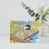 水彩《鳥》アメリカゴガラとバイブル・バース ポストカード (スタンド正面)