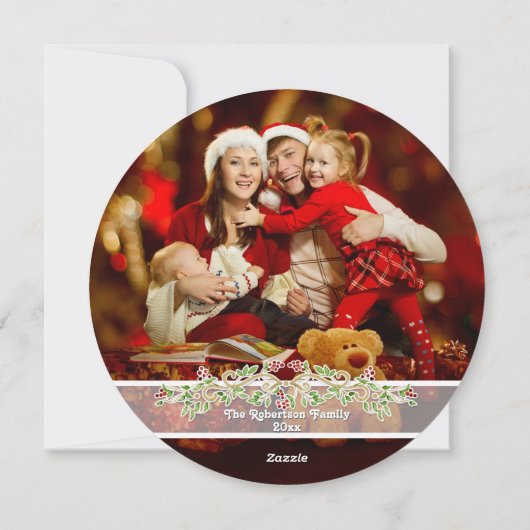 水彩《鳥》アメリカゴガラバーズメリークリスマスリース シーズンカード (裏面)