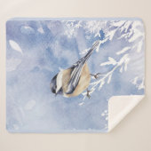 水彩《鳥》アメリカゴガラ冬鳥ワイルドライフ自然 シェルパブランケット (正面(横))