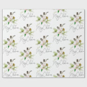 水彩《鳥》アメリカゴガラ鳥自然アート ラッピングペーパー (フラット)