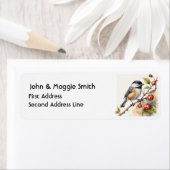 水彩《鳥》アメリカゴガラ鳥自然動物 ラベル (インサイチュ)