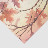 水彩（鳥）ショウジョウコウカンチョウと紅葉の分離 薄葉紙 (詳細)