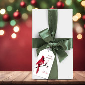 水彩（鳥）ショウジョウコウカンチョウクリスマスギフトタグ ギフトタグ