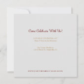 水彩(鳥)ショウジョウコウカンチョウクリスマスパーティー 招待状 (裏面)