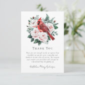 水彩（鳥）ショウジョウコウカンチョウフローラ悔やみや弔慰葬儀 サンキューカード (スタンド正面)