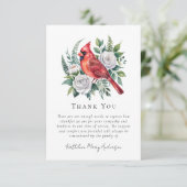 水彩（鳥）ショウジョウコウカンチョウフローラ悔やみや弔慰葬儀 サンキューカード (スタンド正面)