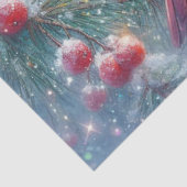 水彩（鳥）ショウジョウコウカンチョウ雪の森のデコページ 薄葉紙 (詳細)