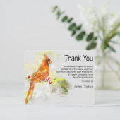 水彩（鳥）ショウジョウコウカンチョウ鳥葬サンキューノート サンキューカード (スタンド正面)