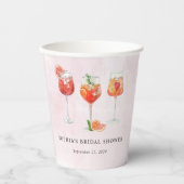 水彩 Cocktail Party ブライダルシャワー 紙コップ (正面)