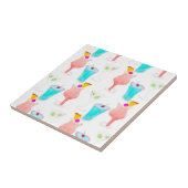 水彩 cocktails ドリンク パターン バー クラブ タイル (側面)