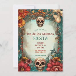 💀🎉 水彩 Día de Muertos パーティー招待状 招待状