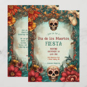 💀🎉 水彩 Día de Muertos パーティー招待状 招待状 (正面/裏面)