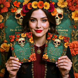 💀🎉 水彩 Día de Muertos パーティー招待状 招待状
