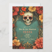 💀🎉 水彩 Día de Muertos パーティー招待状 招待状 (正面)