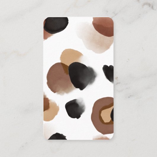 水彩 | Leopard print  |抽象芸術  名刺 (裏面)
