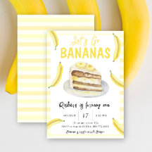 水彩 Let's Go Bananas 誕生日パーティー