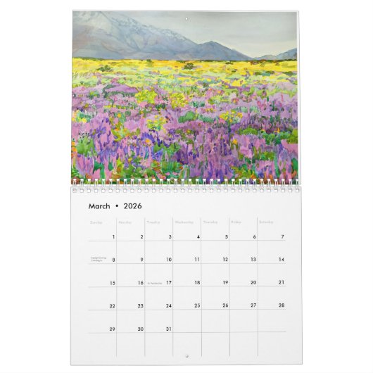 水彩(robinpurcell@gmail.com) カレンダー (3月 2026)