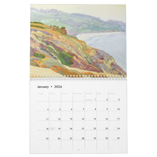 水彩(robinpurcell@gmail.com) カレンダー (1月 2026)