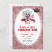 水彩 seafood 祝賀会 卒業パーティー招待状 招待状 (正面)