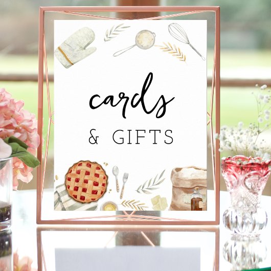 水彩Aかわいこちゃんパイベーキングカード&ギフト ポスター