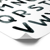 水彩ABCのアルファベットポスター ポスター (角)