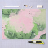 水彩AKAピンク緑のソルティ 薄葉紙 (クラフト)