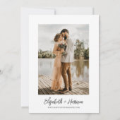 水彩Amalfi Coast Italy結婚の写真 招待状 (裏面)