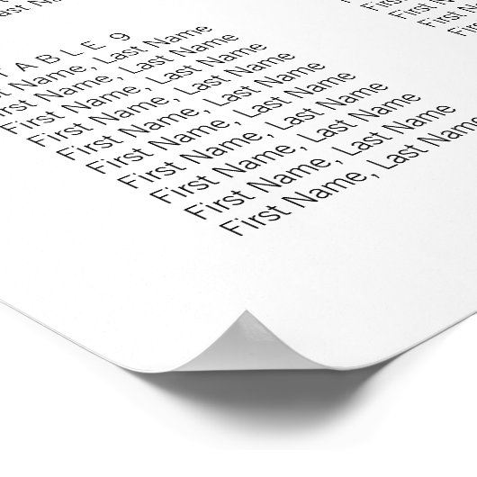 水彩Anemoneフローラ結婚の座席表 ポスター (角)