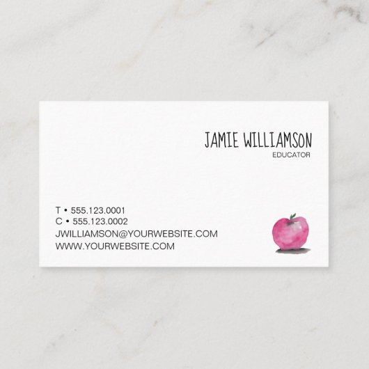 水彩APPLEアートエデュケーター先生 名刺 (裏面)