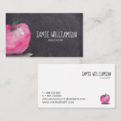 水彩APPLEアートエデュケーター先生 名刺 (正面/裏面)