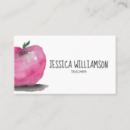 水彩APPLE、モダン先生 名刺