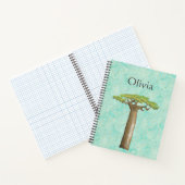 水彩Baobabツリーグラフノートブック ノートブック (内部)