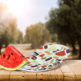 水彩BBQ ペーパープレート