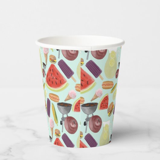 水彩BBQ 紙コップ (右)