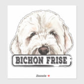 水彩Bichon Frise シール (シート)