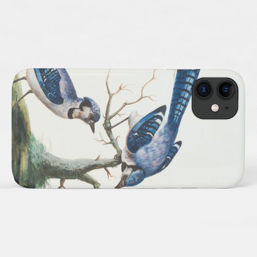 水彩Blue Jay Birds Art Case-Mate iPhoneケース (裏面(横))