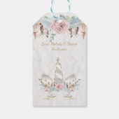 水彩BOHOウッドランド素朴フローラユニコーン ギフトタグ (裏面)