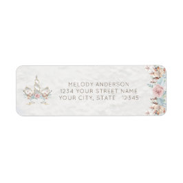 水彩BOHOウッドランド素朴フローラユニコーン ラベル