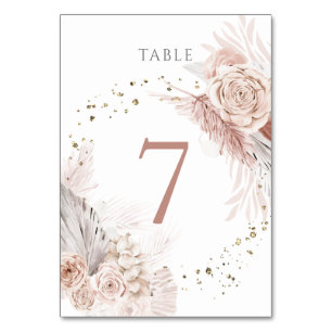 水彩boho flowers表7 テーブルナンバー
