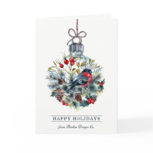 水彩Bullfinchガラス玉あいさつ企業のき