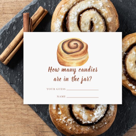 水彩Bun赤ちゃんシャワーお菓子の数 エンクロージャーカード