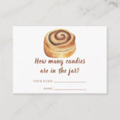 水彩Bun赤ちゃんシャワーお菓子の数 エンクロージャーカード (正面)