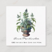 水彩CBD鉢植え スクエア名刺 (正面)