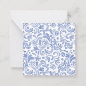 水彩Chinoiserie赤い弓トピアリーエンクロージャ ノートカード (裏面)