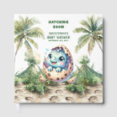 水彩Dinoハッチングマンスーンのサインインブック ゲストブック (正面)